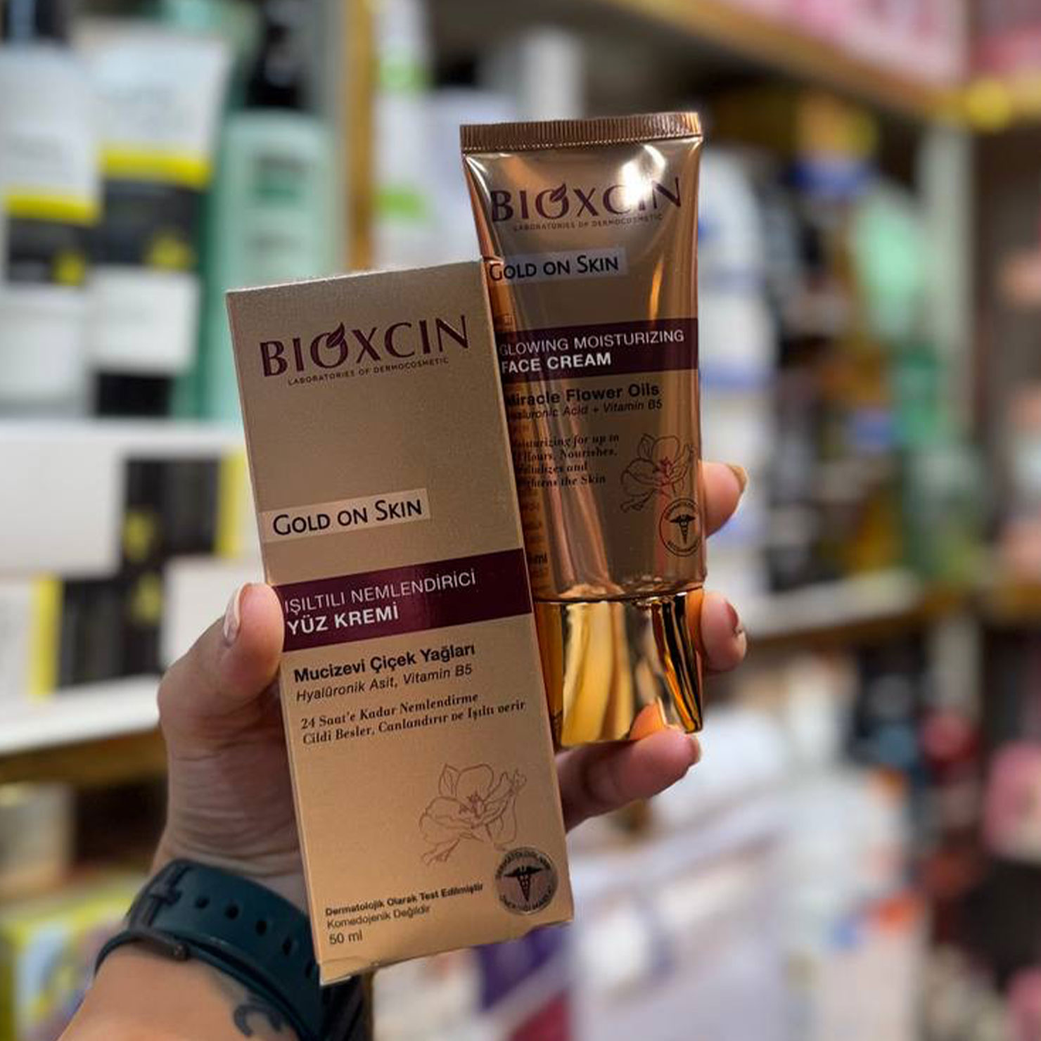 گلوشن بیوکسین Gold On Skin حجم ۵۰ میلی‌لیتر