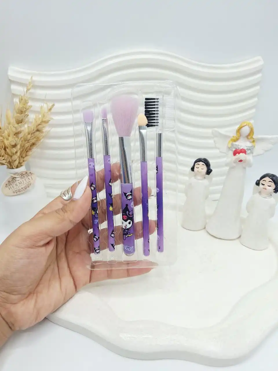ست براش 6 تیکه کرومی جذاب کد 8802