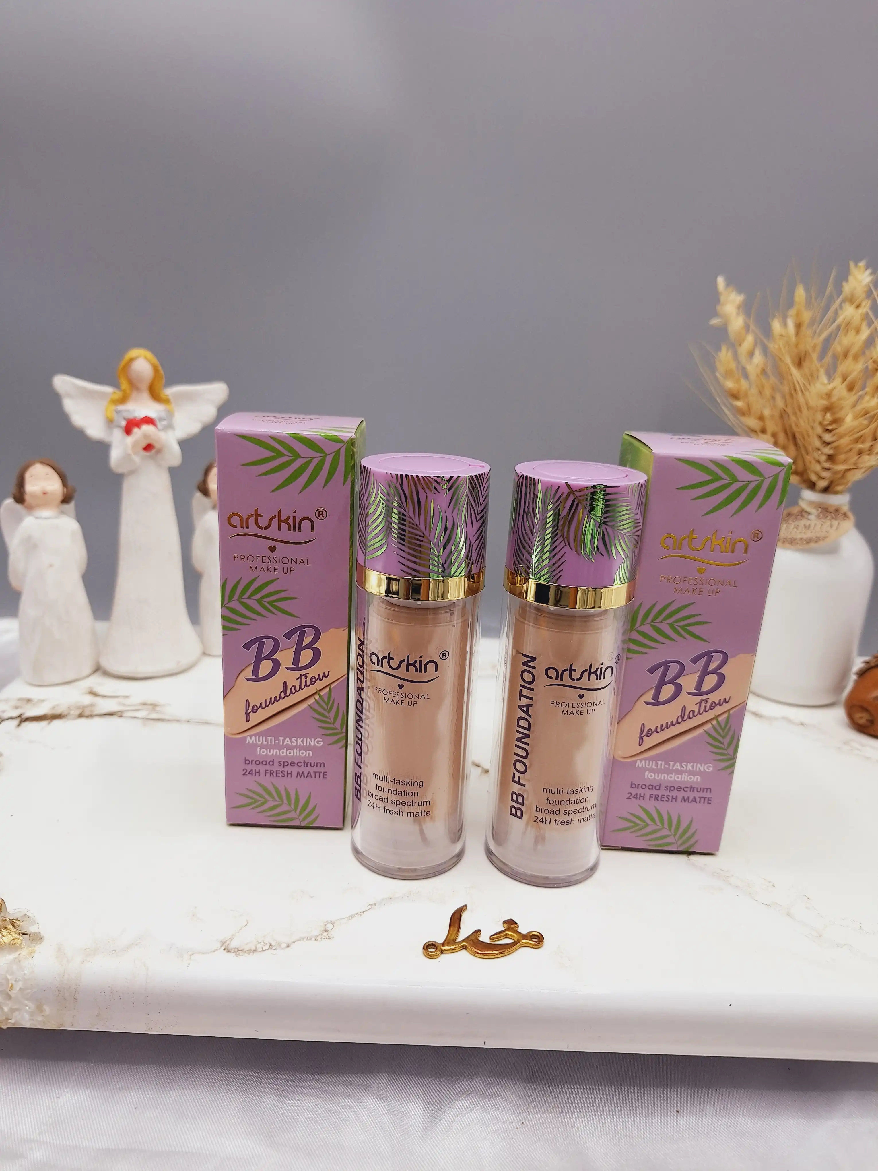 بی بی کرم پودر پمپی گیاهی BB برند ارت اسکین artskin کد AS973124