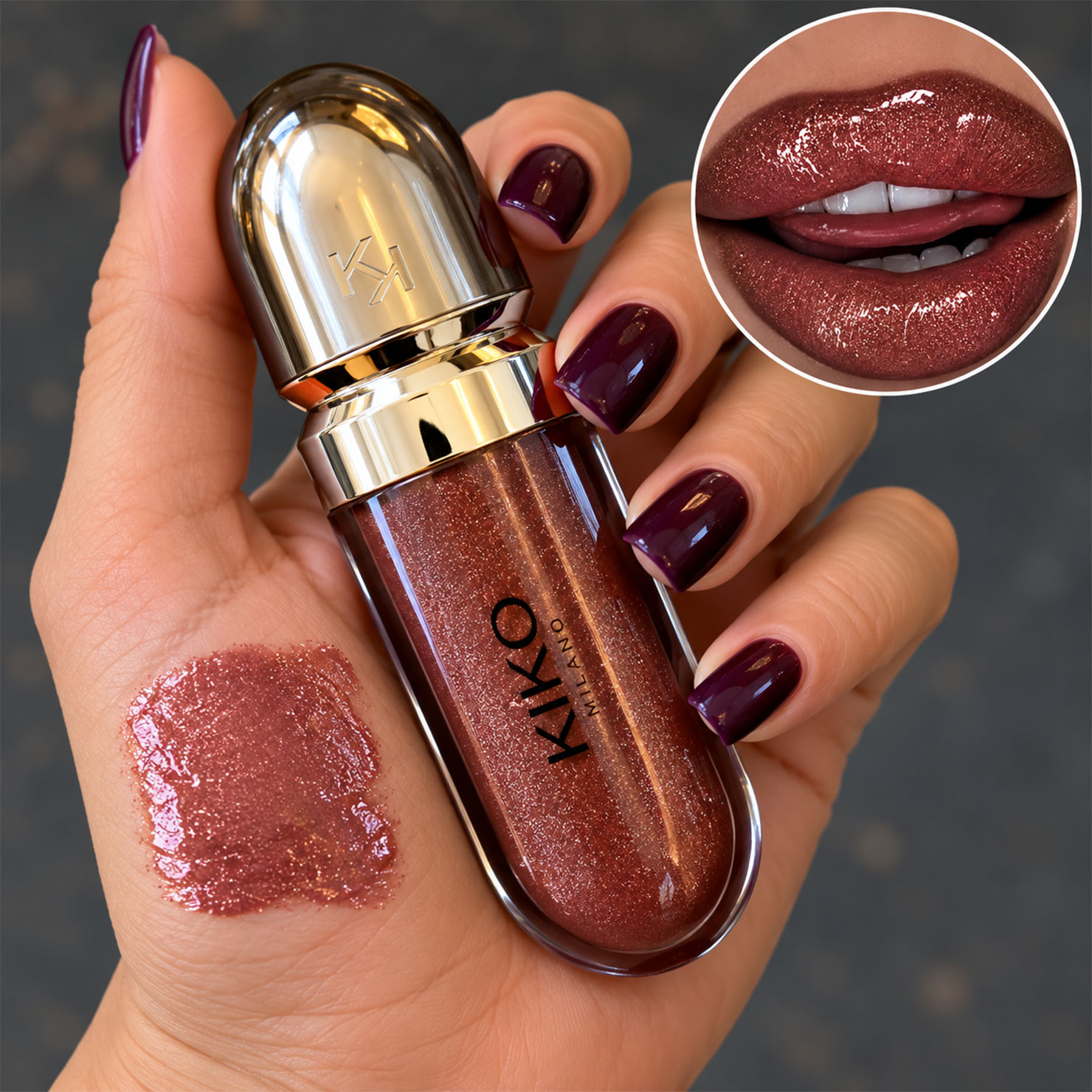 لیپ گلاس کیکو شماره 44 | KIKO 3D Hydra Lipgloss