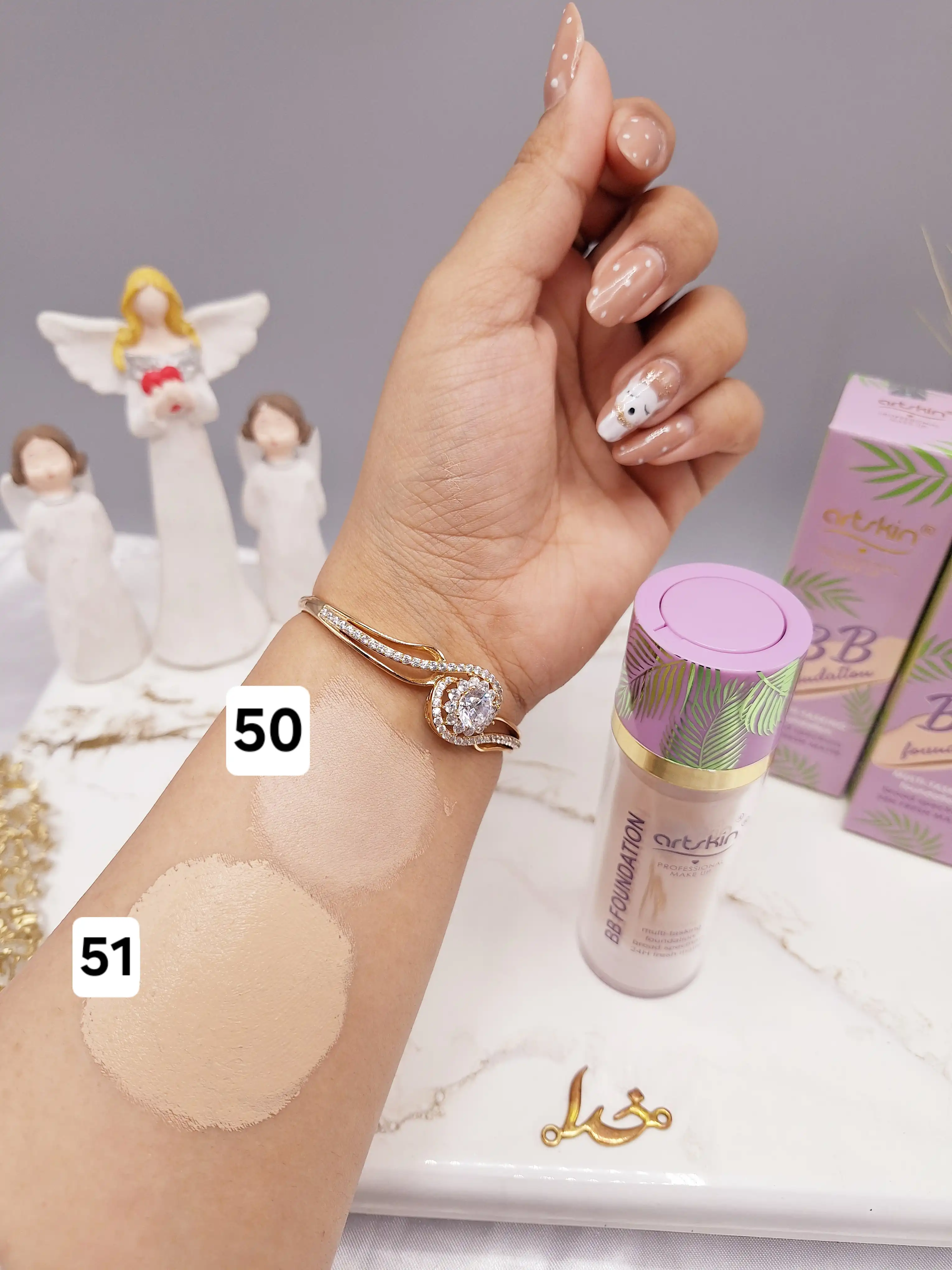 بی بی کرم پودر پمپی گیاهی BB برند ارت اسکین artskin کد AS973124